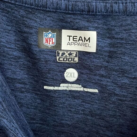 NFL Authentic Denver Broncos Blue T-Shirt TX Cool - Picture 3 of 6